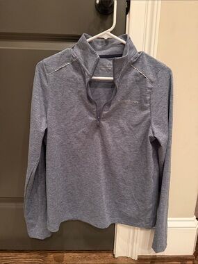Vineyard Vines Light Blue Heathered Quarter-Zip Pullover